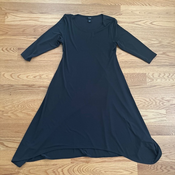 Alfani NWOT Asymmetric 3/4 Sleeve Jewel Neck Dress  (4) - Picture 6 of 13